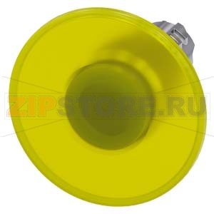 АКТУАТОР ГРИБОВИДНОЙ КНОПКИ С ВОЗМОЖНОСТЬЮ ПОДСВЕТКИ, 22MM, КРУГЛ., ГЛЯНЦЕВЫЙ МЕТАЛЛ, КНОПКА ЖЁЛТАЯ, 60MM, С ФИКСАЦИЕЙ, ДЕБЛОКИРОВКА ВЫТЯГИВАНИЕМ, С МАРКИРОВКОЙ ЛАЗЕРОМ, КАСТОМИЗИРОВАННАЯ МАРКИРОВКА ИЛИ ГРАФИЧЕСКИЕ СИМВОЛЫ В СООТВЕТСТВИИ С ВЫБОРОМ В КОНФИ 