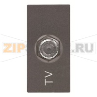 Розетка TV, антрацитовая ABB 2CLA215000N1801