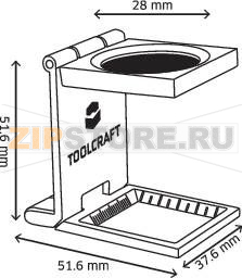 Лупа, Ø линзы: 28 мм Toolcraft 1505090 