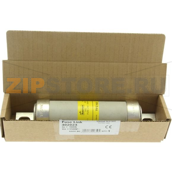 Предохранитель, 160 A, AC 1500 В, DC 660 В, 63 кА, 40x192 мм, gL/gG, BS Eaton 160AMP 1500V AC/660 