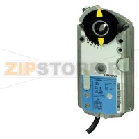 GNP196.1E - Роторный привод воздушной заслонкии, AC/DC 24 В, DC 0(2)...10 В/ 0(4)...20 мА, 6 Нм, с электронной функцией защиты от отказов, 2 переключателя Siemens GNP196.1E