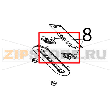 Button frame Hurakan HKN-IMF15M Button frame Hurakan HKN-IMF15MЗапчасть на деталировке под номером: 8