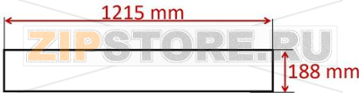 GLASS FOR OVEN DOOR 1215x188x6 mm 
