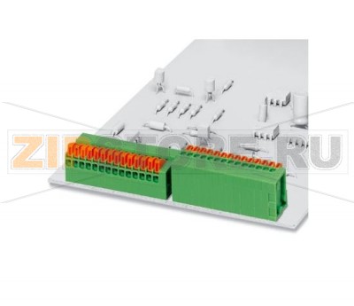 Клеммы для печатного монтажа Phoenix Contact FFKDSA1/V-2,54-16 Номинальный ток: 6 А, Номинальное напряжение: 160 В, Размер шага: 2,54 мм, Полюсов: 16, Тип подключения: Пружинный зажим, Монтаж: пайка, Направление подключения, проводник / печатная плата: 90 °, Цвет: зеленый, Возможна установка в ряд модулей с различным количеством полюсов (контактов)!.Минимальный заказ: 10 шт.Упаковка: 10 шт.