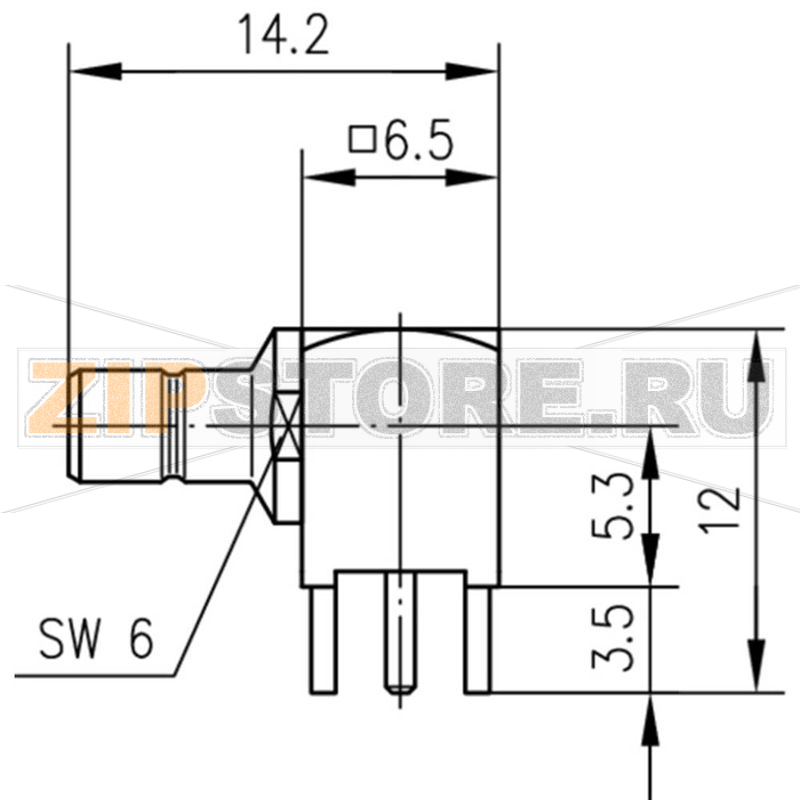 Разъем SMB, 50 Ом, 1 шт Telegärtner J01160A0238 