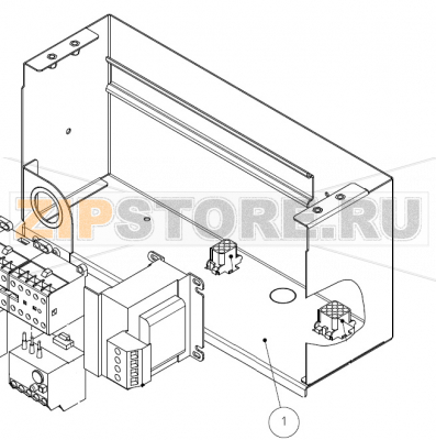 Box ingressi ES borchiato Imesa ES 10                               Box ingressi ES borchiato Imesa ES 10Запчасть на сборочном чертеже под номером: 1Название запчасти на итальянском языке: Box ingressi ES borchiato Imesa ES 10