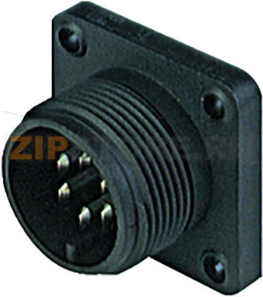Разъем круглый 10 А, 50 В, IP67, 6 контактов Hirschmann CM 02 E 14S-6 P 