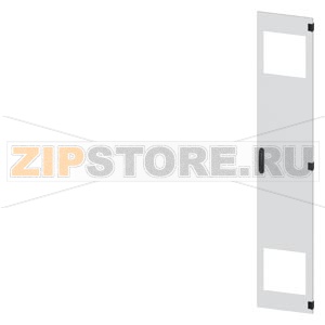 SIVACON, door, right, with cutout for filter fan, with ventilation openings H: 2200 mm, W: 400 mm, RAL 7035, Protection class 1 Siemens 8MF1240-2UT14-3BA2 