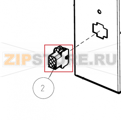 Connettore 6 vie femmina Imesa ES 10                                         Connettore 6 vie femmina Imesa ES 10Запчасть на сборочном чертеже под номером: 2Название запчасти на итальянском языке: Connettore 6 vie femmina Imesa ES 10