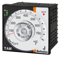 Контроллер температурный с круговой шкалой и ПИД-регулятором Autonics TAM-B4RJ4F
