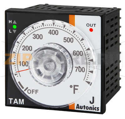 Контроллер температурный с круговой шкалой и ПИД-регулятором Autonics TAM-B4RJ4F 