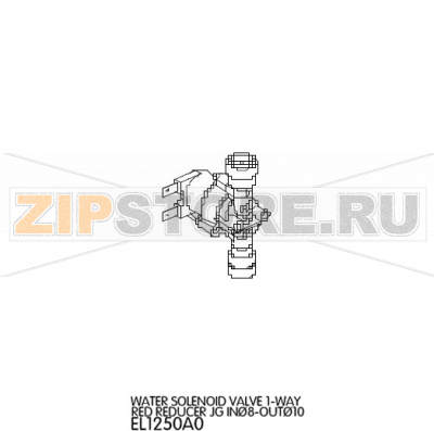 Water solenoid valve 1-Way red reducer JG INØ8-OUTØ10 Unox XVC 304 Water solenoid valve 1-Way red reducer JG INØ8-OUTØ10 Unox XVC 304Запчасть на деталировке под номером: 28Название запчасти на английском языке: Water solenoid valve 1-Way red reducer JG INØ8-OUTØ10 Unox XVC 304