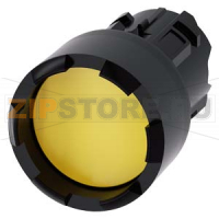 АКТУАТОР КНОПКИ, 22MM, КРУГЛ., ПЛАСТИК, КНОПКА ЖЁЛТАЯ RAISED FRONT RING, CASTELLATED БЕЗ ФИКСАЦИИ Siemens 3SU1000-0DB30-0AA0