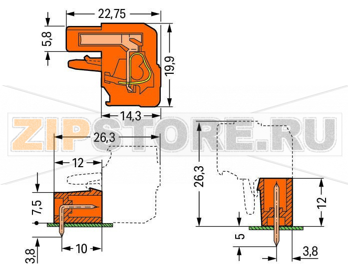 MCS MIDI Classic 1-проводниковая розетка; угловые; 2,5 мм; Шаг контактов 5,08 мм; 9-пол.; 2,50 mm; оранжевые Wago 232-409/026-000 Универсальное соединение для всех типов проводниковПростая предварительная сборка и монтаж на устройстве посредством горизонтального и вертикального монтажа CAGE CLAMP®Встроенные тестовые портыВозможны варианты кодировки...
