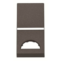 Клавиша одноклавишного одномодульного выключателя/переключателя/кнопки с окном для шильдика с символом, антрацитовая ABB 2CLA210190N1801