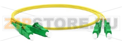 Hyperline FC-D2-9-LC/AR-LC/AR-H-1M-LSZH-YL Патч-корд волоконно-оптический (шнур) SM 9/125 (OS2), LC/APC-LC/APC, duplex, LSZH, 1 м 