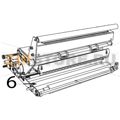 Kit platen support bar RH and LH Zebra 170PAX4 Kit platen support bar RH and LH Zebra 170PAX4Запчасть на деталировке под номером: 6