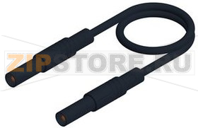Провод тестовый 1 м, черный Hirschmann MLS SIL GG 100/1 BLACK 