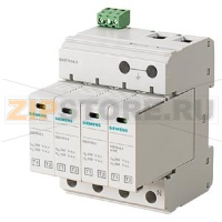 РАЗРЯДНИК МОЛНИЕЗАЩИТЫ ТИП 1, UN 240/400V, UC 335/264V A.C., PLUGGABLE PROTECTION MODULES, 3+1 CIRCUIT (TN-S, TT), WIDTH 72MM REMOTE CONTROL Siemens 5SD7414-3