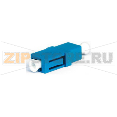 проходной адаптер LC-LC, SM (для одномодового кабеля), корпус пластмассовый, simplex, синий 