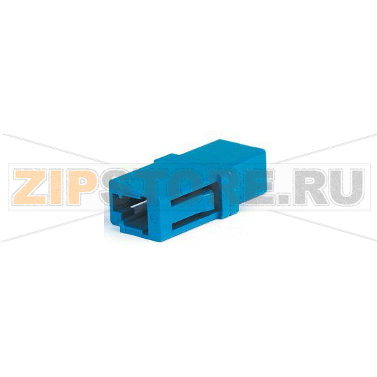 проходной адаптер LC-LC, SM (для одномодового кабеля), корпус пластмассовый, simplex, синий 