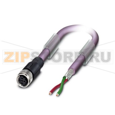 Системный кабель шины Phoenix Contact SAC-2P- 5,0-910/M12FSB PROFIBUS, 2-полюсн., PUR без галогенов, фиолетовый RAL 4001, экранирован., свободный конец, к Гнездо прямое M12, B-кодирование, Длина кабеля: 5 м.Минимальный заказ: 1 шт.Упаковка: 1 шт.