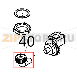 Portagomma 90 gradi per scarico lavastoviglie D25 Teikos TS601 Portagomma 90 gradi per scarico lavastoviglie D25 Teikos TS601Запчасть на деталировке под номером: 40