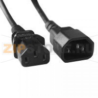 Hyperline PWC-IEC13-IEC14-3.0-BK Кабель питания монитор-компьютер IEC 320 C13 - IEC 320 C14 (3x1.00), 10A, прямая вилка, 3 м