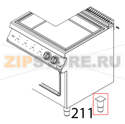 Ass. piedino 2&quot;, H.135, flang. 78x78x2 Vortmax SSOC E74 Ass. piedino 2", H.135, flang. 78x78x2 Vortmax SSOC E74Запчасть на деталировке под номером: 211