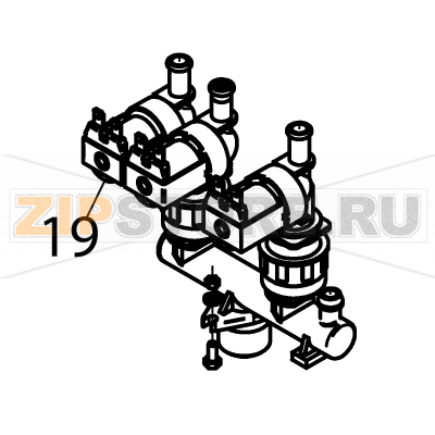 Triple solenoid valve 255.641 Fagor VE-202 Triple solenoid valve 255.641 Fagor VE-202Запчасть на деталировке под номером: 19Название запчасти Fagor на английском языке: Triple solenoid valve 255.641 VE-202.