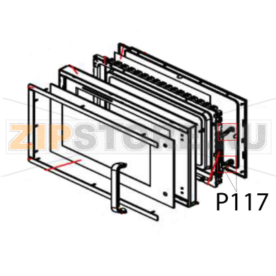 Door hook Hurakan HKN-WP900M Door hook Hurakan HKN-WP900MЗапчасть на деталировке под номером: P117