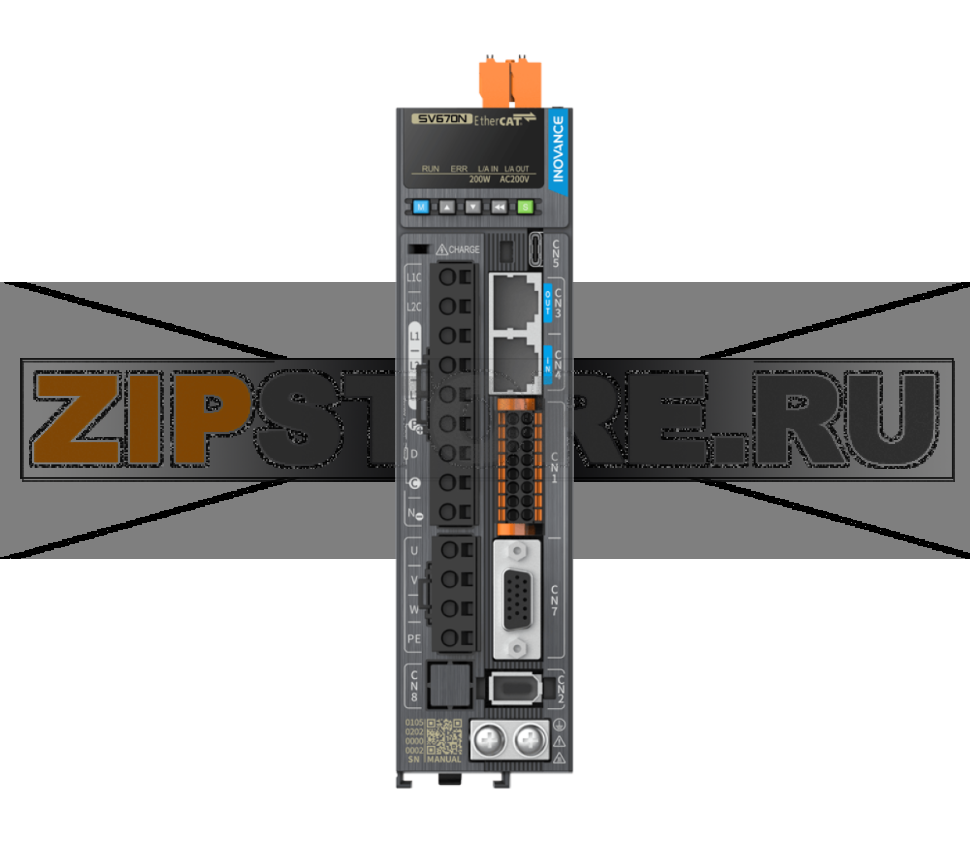 Сервопривод 220 В, 2.8 A, 0.4 кВт, EtherCAT, STO, 1 фаза, IP20 Inovance SV670NS2R8I-FS-INT 