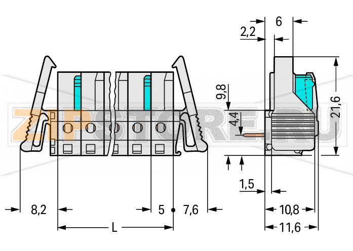 MCS MIDI Розетка под пайку THT; 0.6 x 1.0 mm solder pin; прямые; 100% защита от неправильного подсоединения; Фиксирующий рычаг; Шаг контактов 5 мм; 11-пол.; светло-серые Wago 722-241/039-000 Встроенные тестовые порты для тестовых штекеров O 2 ммДля соединений "провод-провод" и "плата-провод"Выходы под печатные платы с защитой от касанияЛегко идентифицируемые входы и выходы печатной платы100% защита от неправильного подсоединенияВозможны варианты кодировки...