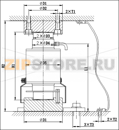 Тензодатчик с узлом встройки Keli ZSF Ex 10t 