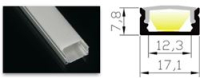 FIXED RIGHT PROFILE FOR LED STRIP