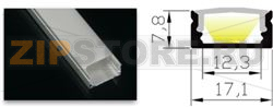 FIXED RIGHT PROFILE FOR LED STRIP 