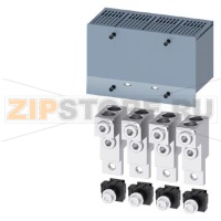 КЛЕММА ДЛЯ КРУГЛОГО ПРОВОДА 2 КАБЕЛЯ С КЛЕММОЙ ДЛЯ ВСПОМОГАТЕЛЬНОГО ПРОВОДА 4 ШТ. ПРИНАДЛЕЖНОСТЬ ДЛЯ 3VA1 250 Siemens 3VA9214-0JC22