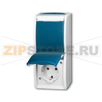 Розетка 16 А, 250 В, IP44, монтаж: открытый, серая/сине-зелёная ABB 2CKA002084A0702