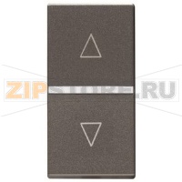 Механизм выключателя жалюзи кнопочный, без фиксации, одномодульный, антрацитовый ABB 2190.00