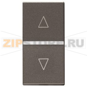 Механизм выключателя жалюзи кнопочный, без фиксации, одномодульный, антрацитовый ABB 2190.00 