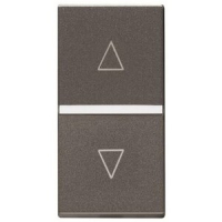 Механизм выключателя жалюзи кнопочный, без фиксации, одномодульный, антрацитовый ABB 2190.00