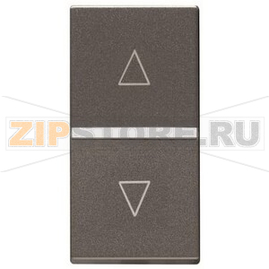 Механизм выключателя жалюзи кнопочный, без фиксации, одномодульный, антрацитовый ABB 2190.00 