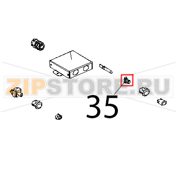 Supporto lampada interno Unox XL 193 Supporto lampada interno Unox XL 193Запчасть на деталировке под номером: 35