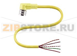 Кабель датчика-исполнительного устройства Female connector V125-W-YE5M-PVC Pepperl+Fuchs Описание оборудованияConnecting cable, 1/2" - 20 UNF, 5-pin, PVC cable