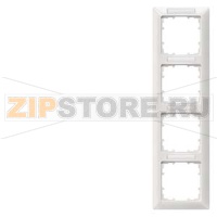 DELTA LINE ТИТАНОВО-БЕЛЫЙ РАМКА  4-МЕСТНАЯ 293X80MM ВЕРТИКАЛЬНАЯ С ПОЛЕМ ДЛЯ НАДПИСИ Siemens 5TG2554-2