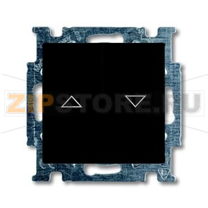 Выключатель двухклавишный, однополюсный, шато-черный ABB 2CKA001413A1098 