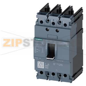 Автоматический выключатель 3VA5 UL frame 125 breaking capacity class M 35kA @ 480y/277V 3-pole, line protection TM210,  ftfm, In=100A overload protection ir=100A fixed short circuit protection iI=10 x In ul489 sb (naval), 50 deg cel. w/o connection Siemen 