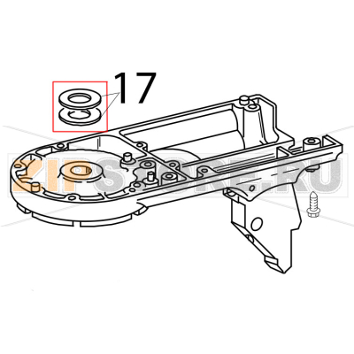 Washer fiber KitchenAid 5K45SSEWH Washer fiber KitchenAid 5K45SSEWHЗапчасть на деталировке под номером: 17