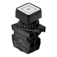 Выключатель кнопочный, Ø отверстия: 22/25 мм Autonics S2PRS-P3WAD