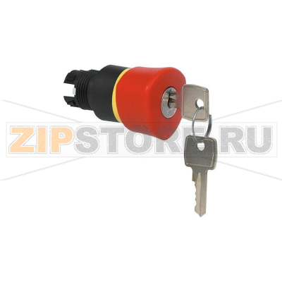 Кнопка аварийной остановки, черная, красная, 1 шт Baco L22GR01 